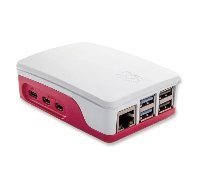 Raspberry Pi 5 in a case.